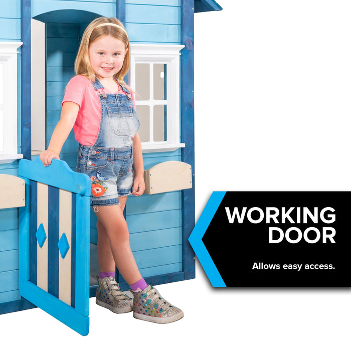 Woodbridge Wooden Playhouse, Blue