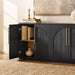 Arched Sideboard Cabinets, Modular Buffet Table, Black
