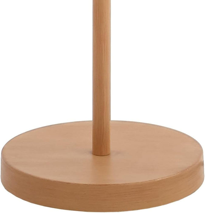 61-Inch-Tall RichBrown Floor Lamp With Rattan Shade
