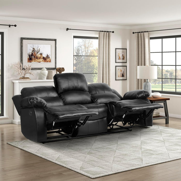 Manual Recliner Loveseat - Brown Faux Leather