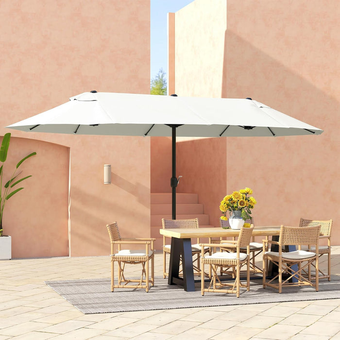Extra Large 15 Ft Patio Umbrella with Crank Handle