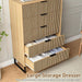 5 Drawers Dresser, 49.2’’ Tall Modern Chest of Drawers for Bedroom, Large Closet Dressers with Drawers, Wooden Drawer Dresser for Bedroom, Living Room, Hallway