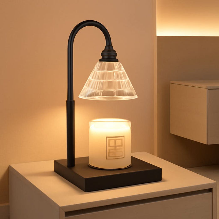 Candle Warmer Lamp with Dimmer, 2H/4H/8H Timer, Compatible with Yankee Candle Large Jar Candle, Home Decor Gift for Her, Birthday Gift for Mom, Home Scented Jar Candles Heater (Black)