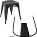 Metal Dining Chairs, Matte Black, 1 Count (Pack of 4)