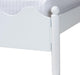 Malaya Modern White Wood Full Platform Bed with Scalloped Edges