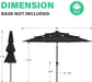 9 Ft 3-Tier Outdoor LED Lighted Patio Umbrella W/Crank, Black