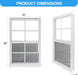 2 Pack Shed Window, 12 X 18 Flush Mount Window with Tempered Glass and Fiberglass Screen for Shed, Chicken Coop, Playhouse, Household, Garage