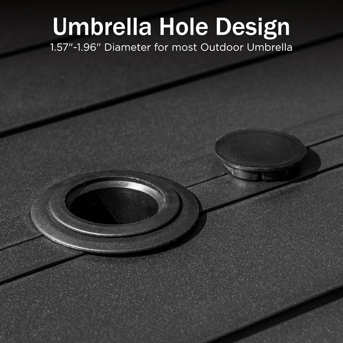 Outdoor Bar Set, 7 Piece Patio Dining Table and Swivel Bar Stools with Metal Table, for Garden, Pool, Yard and Terrace