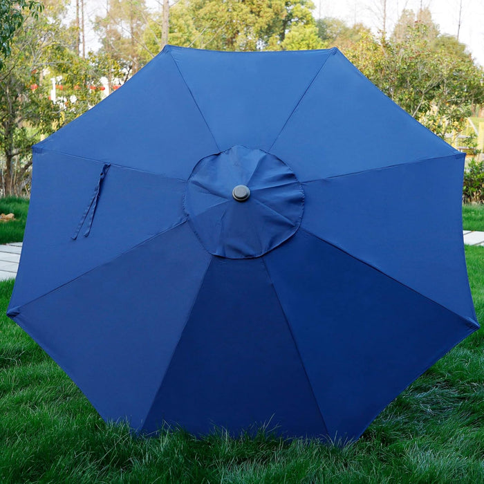 9' Outdoor Patio Umbrella, Outdoor Table Umbrella, Yard Umbrella, Market Umbrella with 8 Sturdy Ribs, Push Button Tilt and Crank
