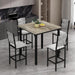 Gray Velvet Contemporary Counter Height Dining Set