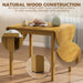 55" Solid Wood Folding Dining Table for 4-6 People, Oak