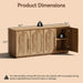Modern Buffet Cabinet with Storage, 59.1”Sideboard Cabinet, OAK