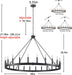 Black 48 Inch Wagon Wheel Chandelier IndustrialGrade