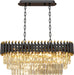 31Inch Black Gold CrystalChandelier PendantLighting
