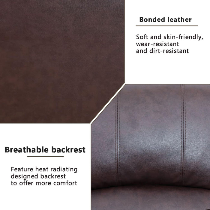 Luxury Recliner Sofa Living Room Set Reclining Sofa and Loveseat Chair Sets Living Room Furniture Sets Recliner Couches for Living Room/Office (A-Brown Leather, 3 Piece Set)