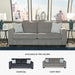 Queen Sofa Sleeper Light Gray Chenille Upholstered
