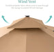 10X10Ft Cantilever Patio Umbrella W/Base Included, Solar LED Lights 360 Rotation Large Offset Hanging Outdoor Shade for Deck Pool Backyard W/Stand – Tan