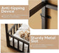 Twin Floor Platform Bedframe With Overhead Guardrails