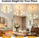 Gold Modern Chandelier 12-Light Glass Globe Ceiling Light Fixtures Mid Century Modern Sputnik Chandelier for Dining Room Kitchen Island Bedroom Living Room
