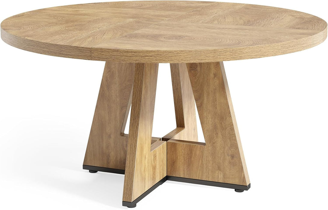 Premium Quality Oak Circular Dining Table Pedestal