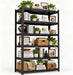 Metal Book Shelf Adjustable Heavy Duty Bookshelf with Tool-Free Assembly