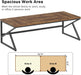 Large Rustic Brown Computer Desk, 78 Inch Long Wood Home Office Desk
