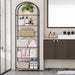 Six Tier Rustic Brown Bookshelf With IndustrialGradeFrame