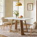 47Inch Dining Table White Brown SpaceSaving Design