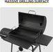 BBQ Charcoal Grill and Offset Smoker with Wheels & Side Front Table,Outdoor BBQ Grill with 557 Sq. In.,Patio Barbecue Cooker,Grilling Space for Outdoor Backyard,Balcony,Patio and Parties