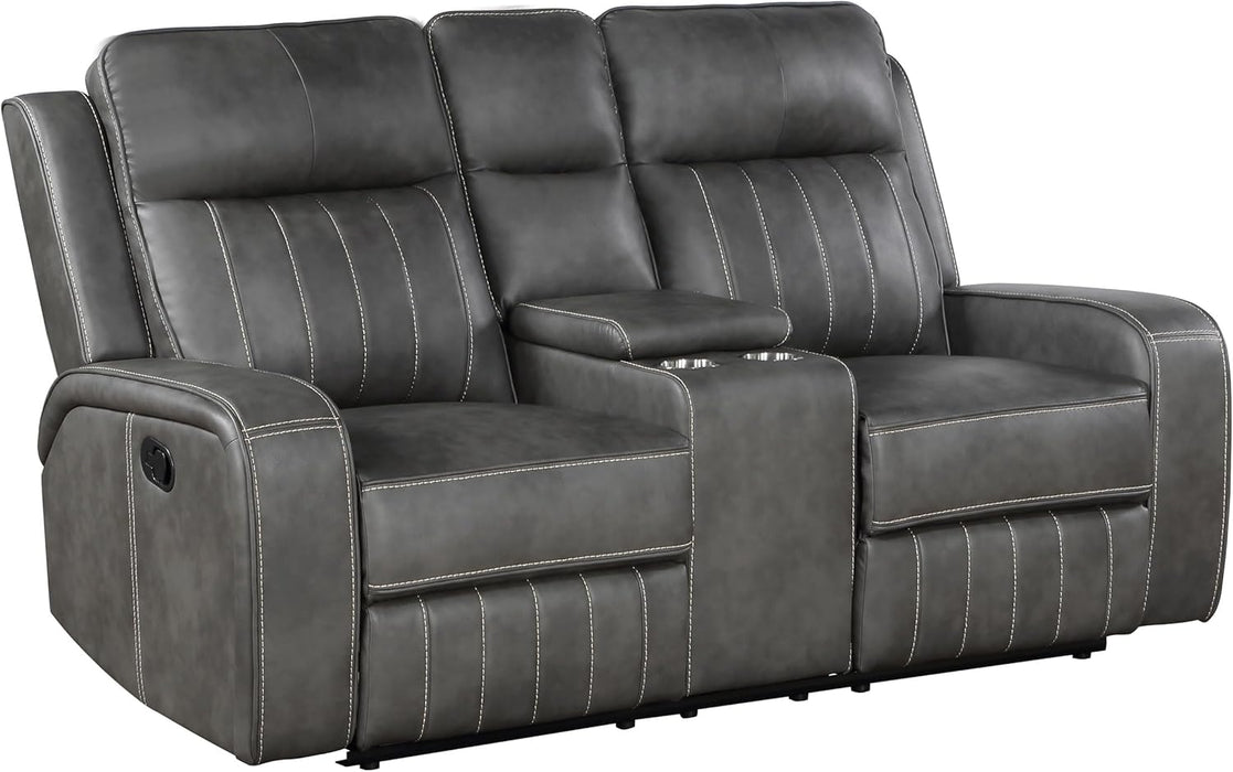 Gray Reclining Loveseat