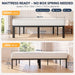 Queen Bed Frame 11 Points Support Metal Platform Bed with Storage Space