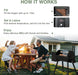 Wood Pellet Grill & Smoker 8-In-1 Pellet Grill with Automatic Temperature Control, & Rain Cover 456 Sq in Area for Backyard Camping Outdoor