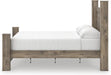 Signature Design by Ashley Keithland King Size Bed Frame with Poster Headboard, Traditional Bedframe in Wood with Hickory Grain Look, Bedroom Furniture, Deep Brown
