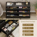 Wood 6 Drawers Dresser, 53.2" W Fluted Modern Dressers for Bedroom