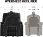 Oversized Swivel Rocker Recliner, Rocking Recliner Chair, Black
