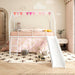 IndustrialStrength Twin Metal Loft Bed With PinkFinish