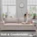 86" Linen Loveseat - Beige