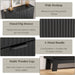 Black Freestanding Shoe Cabinet Featuring 3 Drawers
