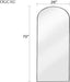Full Length Mirror, 70"X26" Arched Full Body Floor Mirror with Stand, Hanging or Leaning, Standing, Wall Mounted with Aluminum Frame for Bedroom Living Room (Black)