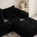 103Inch LShaped Modular Sectional Sofa EbonyVelvet