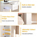 Vanity Desk with Mirror & Lights, 42" Large Farmhouse Vanity with RGB Lights & 3 Drawers, Makeup Dressing Table with Charging Station, 3 Lighting Modes for Women Girls Bedroom