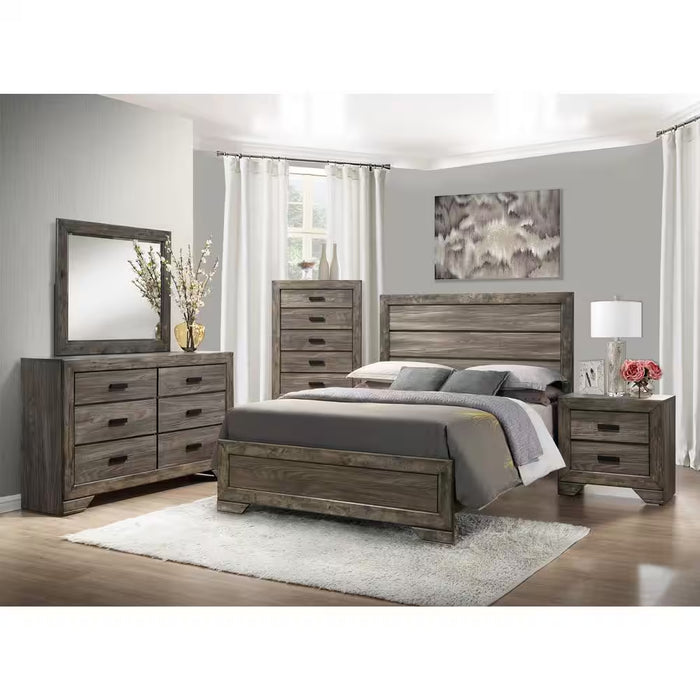 Grayson Gray Oak Dresser and Mirror Set