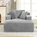 Oversized Chaise Lounge With Deepseat Corduroy Upholstery
