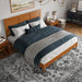 , Charlotte King Solid Wood Low Profile Platform Bed, Light Toffee
