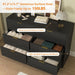 Black Dresser for Bedroom, 8 Drawer Dresser with Deep Drawer, Tall Modern Chest of Drawers with Golden Handle, Large Storage Organizer Bedroom Furniture, TV Stand for Living Room, Hallway, Entryway
