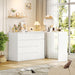 White Dresser, Dresser for Bedroom, Wide Chest of Drawers
