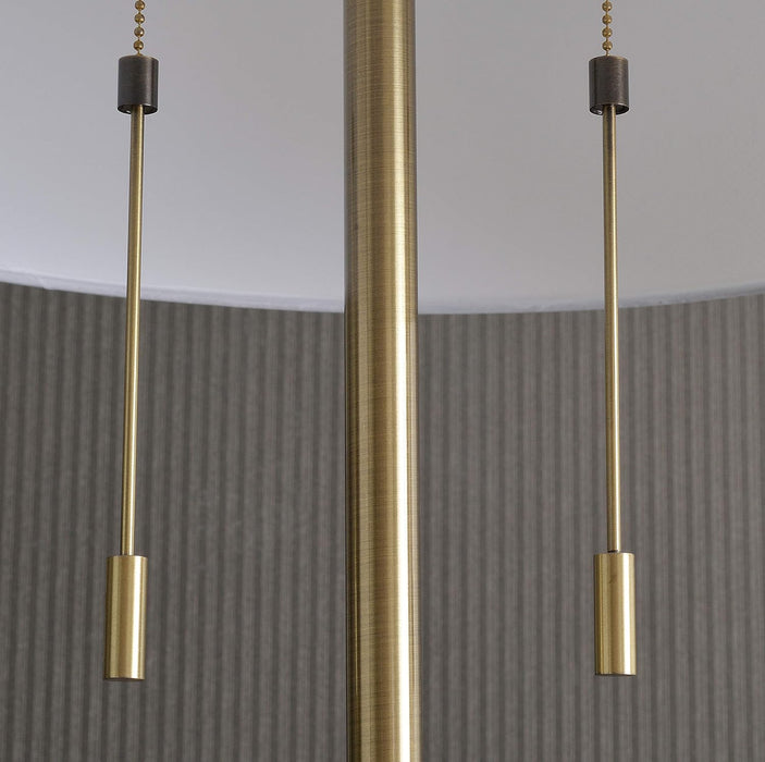 Stowe Floor Lamp with Antique Brass Finish, Modern Style, 61" Height, 19" Width, 19" Depth