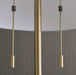 Stowe Floor Lamp with Antique Brass Finish, Modern Style, 61" Height, 19" Width, 19" Depth