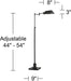 Dark Bronze Farmhouse Adjustable Floor Lamp 54Inch