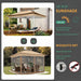 12X12 Pop up Gazebos on Clearance - Upgrade Easy up Metal Outdoor Gazebo Waterproof - Portable Gazebo with Mosquito Nettings, 4 Ropes 8 Stakes and Carry Bag for Patio Garden(Coffee)